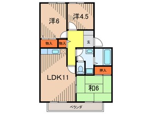 エクセル安倉の物件間取画像